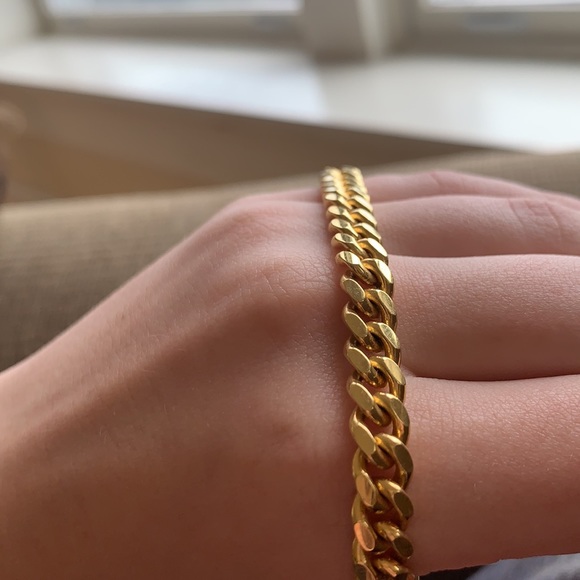 Gold-plated Cuban Link Bracelet - Picture 1 of 3